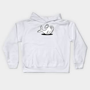 Little sad whale Kids Hoodie